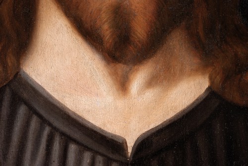 Tableaux et dessins Tableaux XVIe siècle - Le visage du Christ "Salvator Mundi" - Maître Flamand, 1500-1520